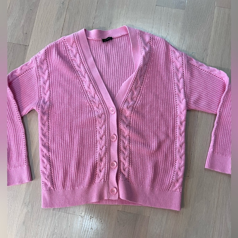 EUC Talbots XL Pink Cardigan - Picture 2 of 9